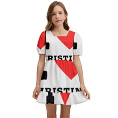 I Love Christine Kids  Short Sleeve Dolly Dress by ilovewhateva