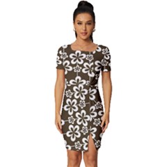 Pattern 109 Fitted Knot Split End Bodycon Dress by GardenOfOphir