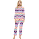 Pattern 114 Womens  Long Sleeve Velvet Pocket Pajamas Set View1