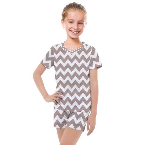 Pattern 122 Kids  Mesh Tee And Shorts Set by GardenOfOphir