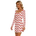 Pattern 125 Long Sleeve Square Neck Bodycon Velvet Dress View2