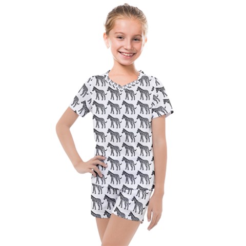 Pattern 129 Kids  Mesh Tee And Shorts Set by GardenOfOphir