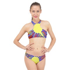 Explosion Big Bang Colour Structure High Neck Bikini Set by Semog4