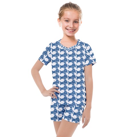 Pattern 162 Kids  Mesh Tee And Shorts Set by GardenOfOphir