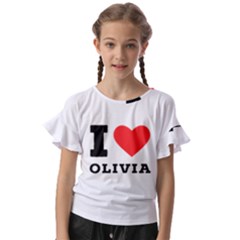 I Love Olivia Kids  Cut Out Flutter Sleeves by ilovewhateva