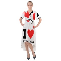 I Love Virginia Front Wrap High Low Dress by ilovewhateva