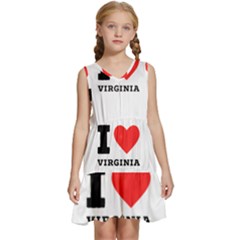 I Love Virginia Kids  Sleeveless Tiered Mini Dress by ilovewhateva