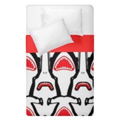 Hammerhead Shark Pattern Bg-red Duvet Cover Double Side (single Size) by Givinglala