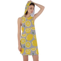 Lemon Background Lemon Wallpaper Racer Back Hoodie Dress by Semog4