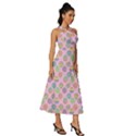 Egg Easter Eggs Pastel Digital Art Sleeveless Cross Front Cocktail Midi Chiffon Dress View3