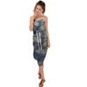 Elemental Beauty Abstract Print Waist Tie Cover Up Chiffon Dress View1