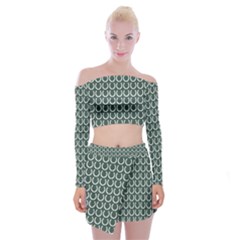 Pattern 227 Off Shoulder Top With Mini Skirt Set by GardenOfOphir