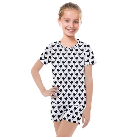 Pattern 260 Kids  Mesh Tee And Shorts Set by GardenOfOphir