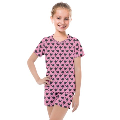 Pattern 263 Kids  Mesh Tee And Shorts Set by GardenOfOphir