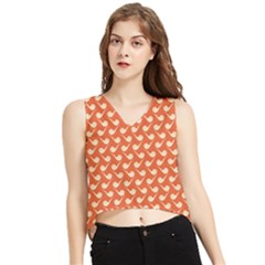 Pattern 268 V-neck Cropped Tank Top by GardenOfOphir