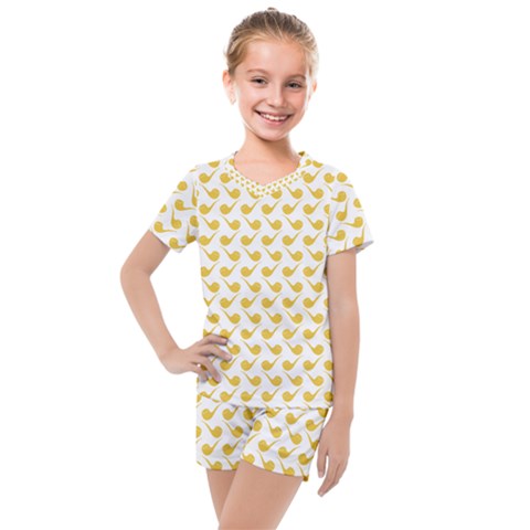 Pattern 273 Kids  Mesh Tee And Shorts Set by GardenOfOphir