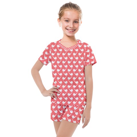 Pattern 281 Kids  Mesh Tee And Shorts Set by GardenOfOphir