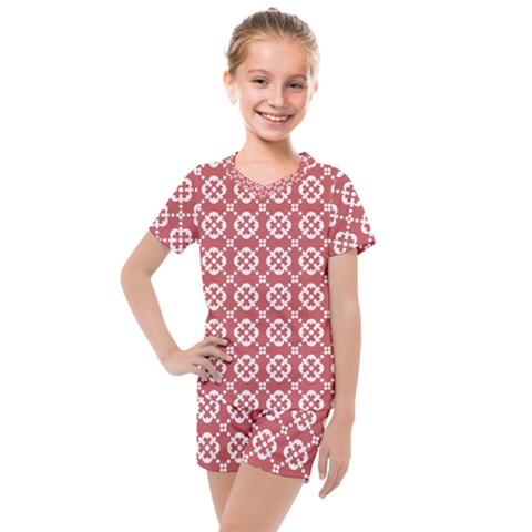 Pattern 290 Kids  Mesh Tee And Shorts Set by GardenOfOphir