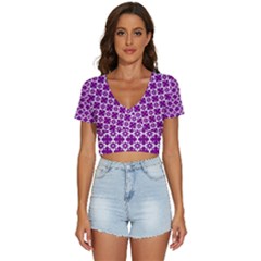 Pattern 305 V-neck Crop Top by GardenOfOphir