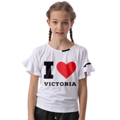 I Love Victoria Kids  Cut Out Flutter Sleeves by ilovewhateva