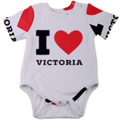 I Love Victoria Baby Short Sleeve Bodysuit by ilovewhateva