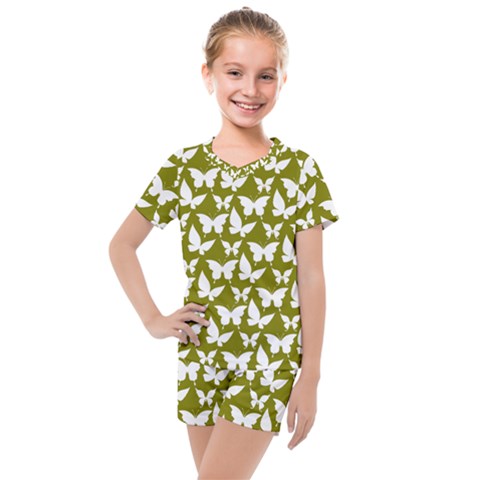 Pattern 325 Kids  Mesh Tee And Shorts Set by GardenOfOphir