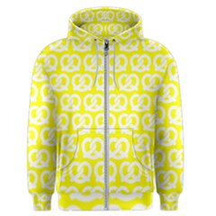 Yellow Pretzel Illustrations Pattern Men s Zipper Hoodie by GardenOfOphir