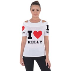 I Love Kelly  Shoulder Cut Out Short Sleeve Top by ilovewhateva