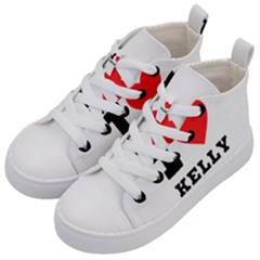 I Love Kelly  Kids  Mid-top Canvas Sneakers by ilovewhateva