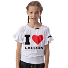 I Love Lauren Kids  Cut Out Flutter Sleeves by ilovewhateva