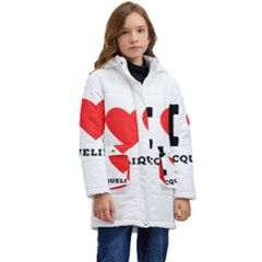 I Love Jacqueline Kid s Hooded Longline Puffer Jacket by ilovewhateva