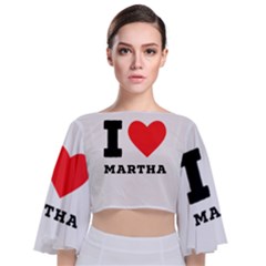 I Love Martha Tie Back Butterfly Sleeve Chiffon Top by ilovewhateva