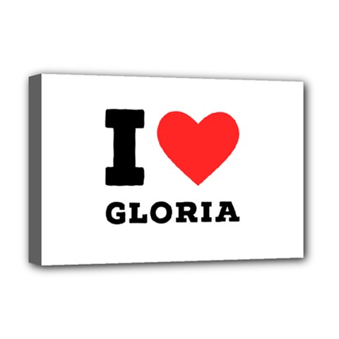 I Love Gloria  Deluxe Canvas 18  X 12  (stretched) by ilovewhateva