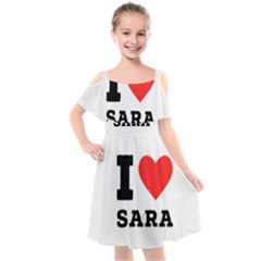 I Love Sara Kids  Cut Out Shoulders Chiffon Dress by ilovewhateva