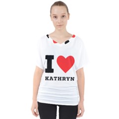 I Love Kathryn V-neck Dolman Drape Top by ilovewhateva
