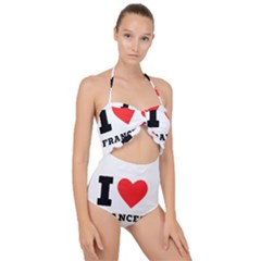 I Love Frances  Scallop Top Cut Out Swimsuit by ilovewhateva