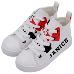 I Love Janice Kids  Mid-top Canvas Sneakers by ilovewhateva