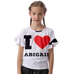 I Love Abigail  Kids  Cut Out Flutter Sleeves by ilovewhateva