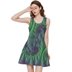 Fractal Floral Background Planetary Inside Out Racerback Dress by Semog4