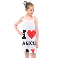 I Love Alice Kids  Overall Dress by ilovewhateva