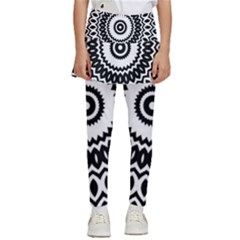 Circular Concentric Radial Symmetry Abstract Kids  Skirted Pants by Jancukart