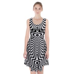 Monochrome Symmetry Abstract Racerback Midi Dress by Jancukart