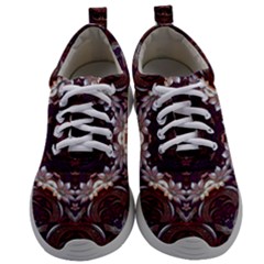 Rosette Kaleidoscope Mosaic Abstract Background Mens Athletic Shoes by Jancukart