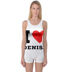 I Love Denise One Piece Boyleg Swimsuit by ilovewhateva