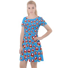  Mario Cap Sleeve Velour Dress  by 100rainbowdresses