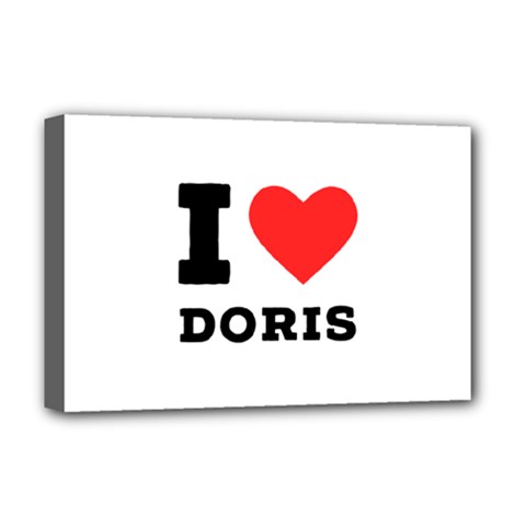 I Love Doris Deluxe Canvas 18  X 12  (stretched) by ilovewhateva