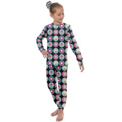 Chic Floral Pattern Kids  Long Sleeve Set  by GardenOfOphir