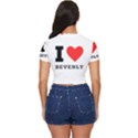 I love beverly Side Button Cropped Tee View4