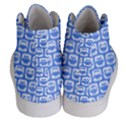 Blue And White Owl Pattern Women s Hi-Top Skate Sneakers View4