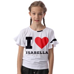 I Love Isabella Kids  Cut Out Flutter Sleeves by ilovewhateva